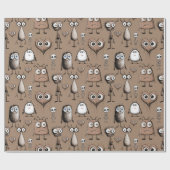 Papier Cadeau Monstres Brown (Plat)