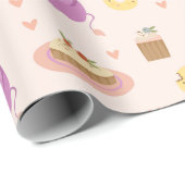 Papier Cadeau Monstres Snack (Coin rond)