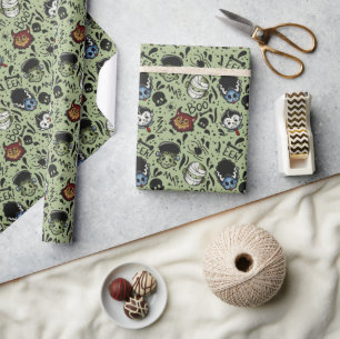 Papier Cadeau Monstres Universels- Vert