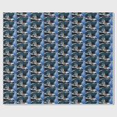 Papier Cadeau Mont Lynx d'hiver (Plat)