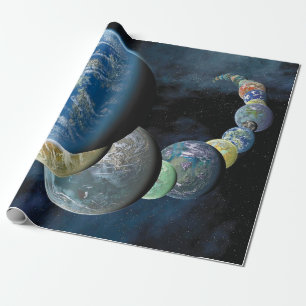 Papier Cadeau Montage de planètes extraterrestres de nouveaux mo