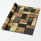 Papier Cadeau Montage doré de Chanukah (Déroulé)