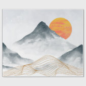 Papier Cadeau Montagne bleue (Plat)