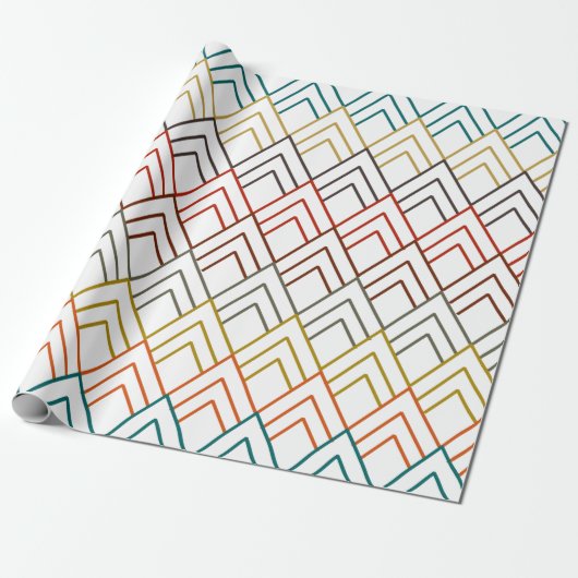 Papier Cadeau Montagnes Art Déco (Déroulé)