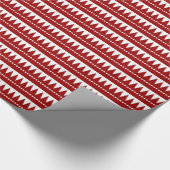 Papier Cadeau Montagnes Aztec - Ruby sur Blanc (Coin)