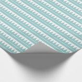 Papier Cadeau Montagnes Aztec - Vert clair sur Blanc (Coin)