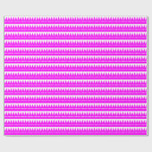 Papier Cadeau Montagnes Aztèques - Magenta en blanc (Plat)