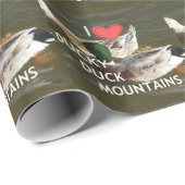 Papier Cadeau Montagnes de canards. (Coin rond)