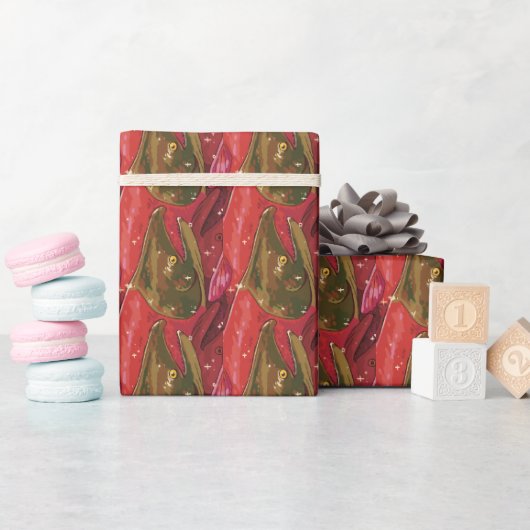 Papier Cadeau Montaison du Saumon Rouge (Baby Shower)