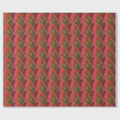 Papier Cadeau Montaison du Saumon Rouge (Plat)