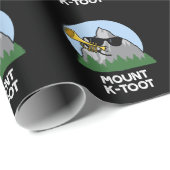 Papier Cadeau Monte K-Toot Funny Mountain Pun Dark BG (Coin rond)
