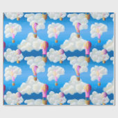 Papier Cadeau Montgolfière (Plat)
