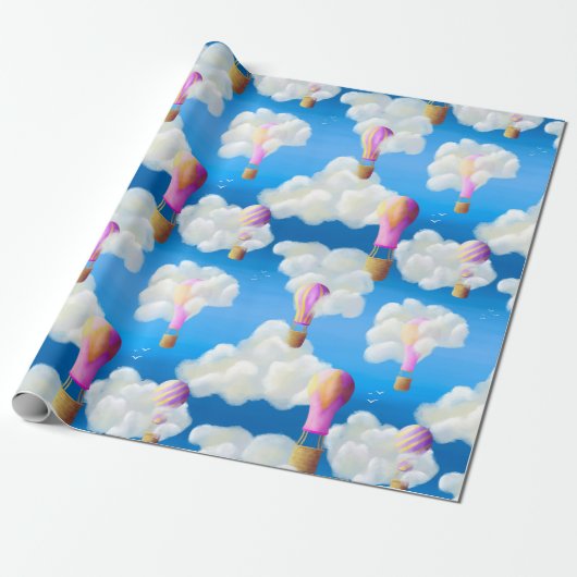 Papier Cadeau Montgolfière (Déroulé)