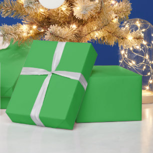 Papier Cadeau montre un enveloppement vinyle vert sous deux vues