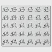 Papier Cadeau Montre vintage (Plat)