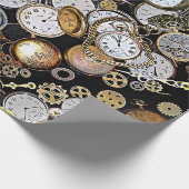 Papier Cadeau Montres De Poche À Thème Steampunk, Équipements, H (Coin)