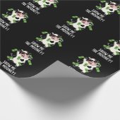Papier Cadeau Montrez-Moi Le Mooney Funny Cow Pun Dark BG (Coin)