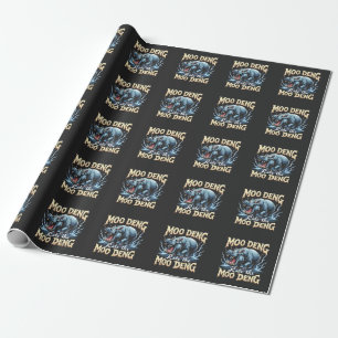 Papier Cadeau Moo Deng Ride Moo Deng Funny Hippo