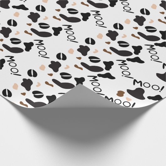 Papier Cadeau Moo Vache Imprimer Papier d'enveloppement d'annive (Coin)