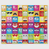 Papier Cadeau Moods and Emoticons (Plat)