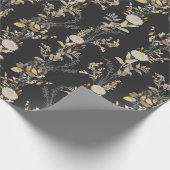 Papier Cadeau Moody Boho Florals Élégant cadeau de vacances (Coin)