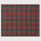Papier Cadeau Moody Burgundy and Hunter Green Stripe Plaid Xmas (Plat)