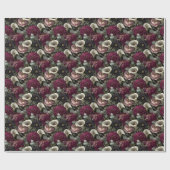 Papier Cadeau Moody Floral Pattern with Dahlias and Calla Lilies (Plat)