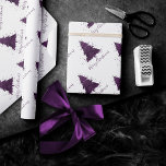 Papier Cadeau Moody Joyeux Noël | Arbre pourpre à prune profonde<br><div class="desc">C'est la saison pour décorer et divertir ! Moderne, sombre et moody abstrait arbre de vacances et "Joyeux Noël" écrit à la main dans une palette riche et luxueuse. Cet élégant design festif est orné d'un sapin de Noël brillant et fantaisiste avec une plaque de peinture frisonnante rehaussée d'une parties...</div>
