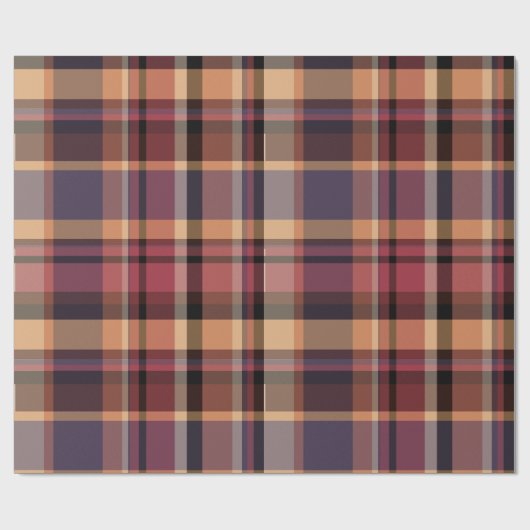 Papier Cadeau Moody Oversized Autumn Sunset Plaid (Plat)