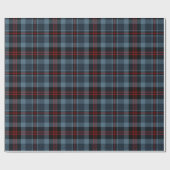 Papier Cadeau Moody Slate Blue and Deep Red Tartan Plaid (Plat)