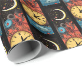 Papier Cadeau Moon Clock (Coin rond)
