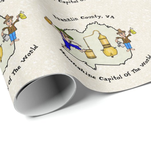 Papier Cadeau Moonshine Capitol of the World Wrapping Paper (Coin rond)