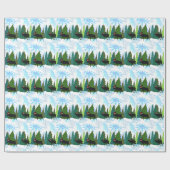 Papier Cadeau Moose et Elk Jouer Père Noël Wrapper Papier (Plat)