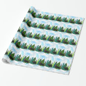 Papier Cadeau Moose et Elk Jouer Père Noël Wrapper Papier (Déroulé)