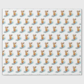 Papier Cadeau Moose Skiing sur l'Arrière - plan blanc (Plat)