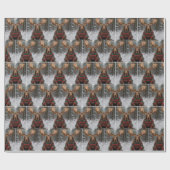 Papier Cadeau Moose Wearing Ugly Christmas Sweater (Plat)