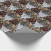 Papier Cadeau Moose Wearing Ugly Christmas Sweater (Coin)