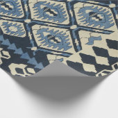 Papier Cadeau Moquette orientale turque Perse bleu (Coin)