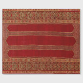 Papier Cadeau Moquette orientale turque perse rouge (Plat)