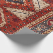 Papier Cadeau Moquette orientale turque perse rouge (Coin)