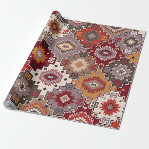 Papier Cadeau Moquette persane design original, texture tribale.