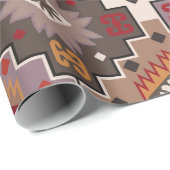 Papier Cadeau Moquette persane design original, texture tribale. (Coin rond)