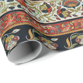 Papier Cadeau Moquette Perse antique Design élégant (Coin rond)