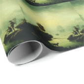 Papier Cadeau Morning Fog at sea by Joseph Vernet (Coin rond)