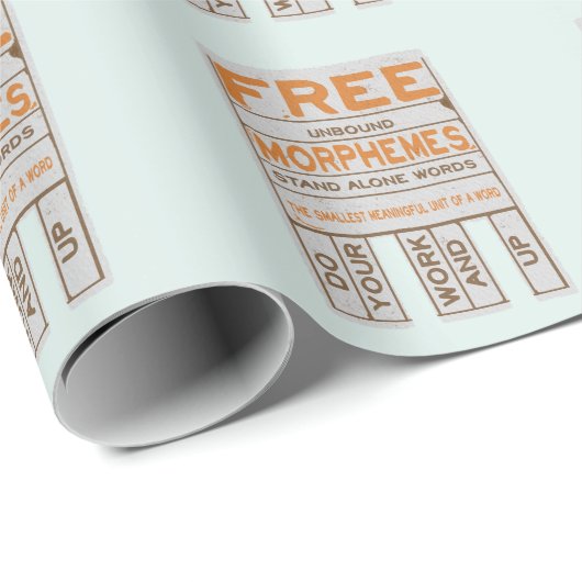 Papier Cadeau Morphèmes libres humoristique structurée littérati (Coin rond)