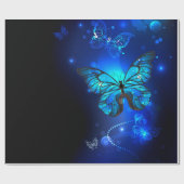 Papier Cadeau Morpho Butterfly in the Dark Background (Plat)