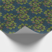 Papier Cadeau Morris - Antique 1873 Motif de raisins et de feuil (Coin)