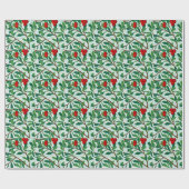 Papier Cadeau Morris - Arbatus, branches aux baies rouges (Plat)