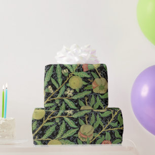 Papier Cadeau Morris Arrière - plan noir Antique Pomegrana Motif