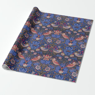Papier Cadeau Morris Voleur de Fraises Lavande Rose Violet Art